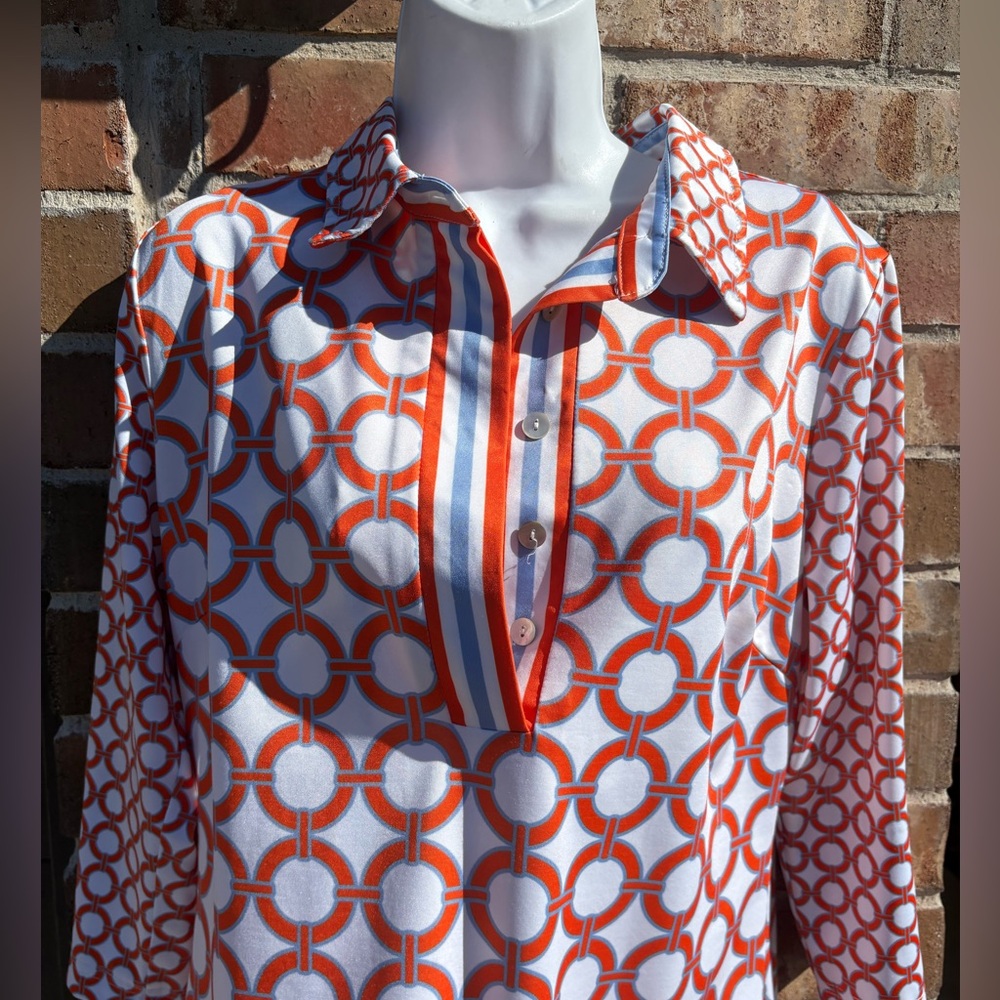 Gretchen Scott Everywhere Orange Patterned Dress … - image 4